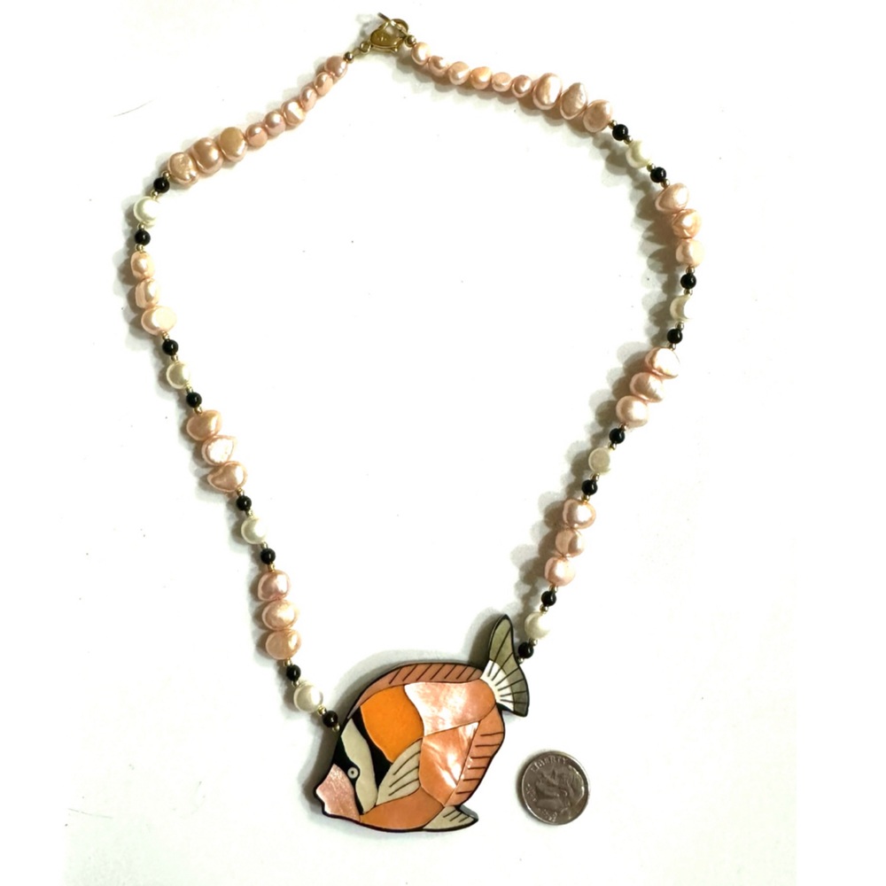 Vintage Lee Sands, Tropical Fish 20” Necklace